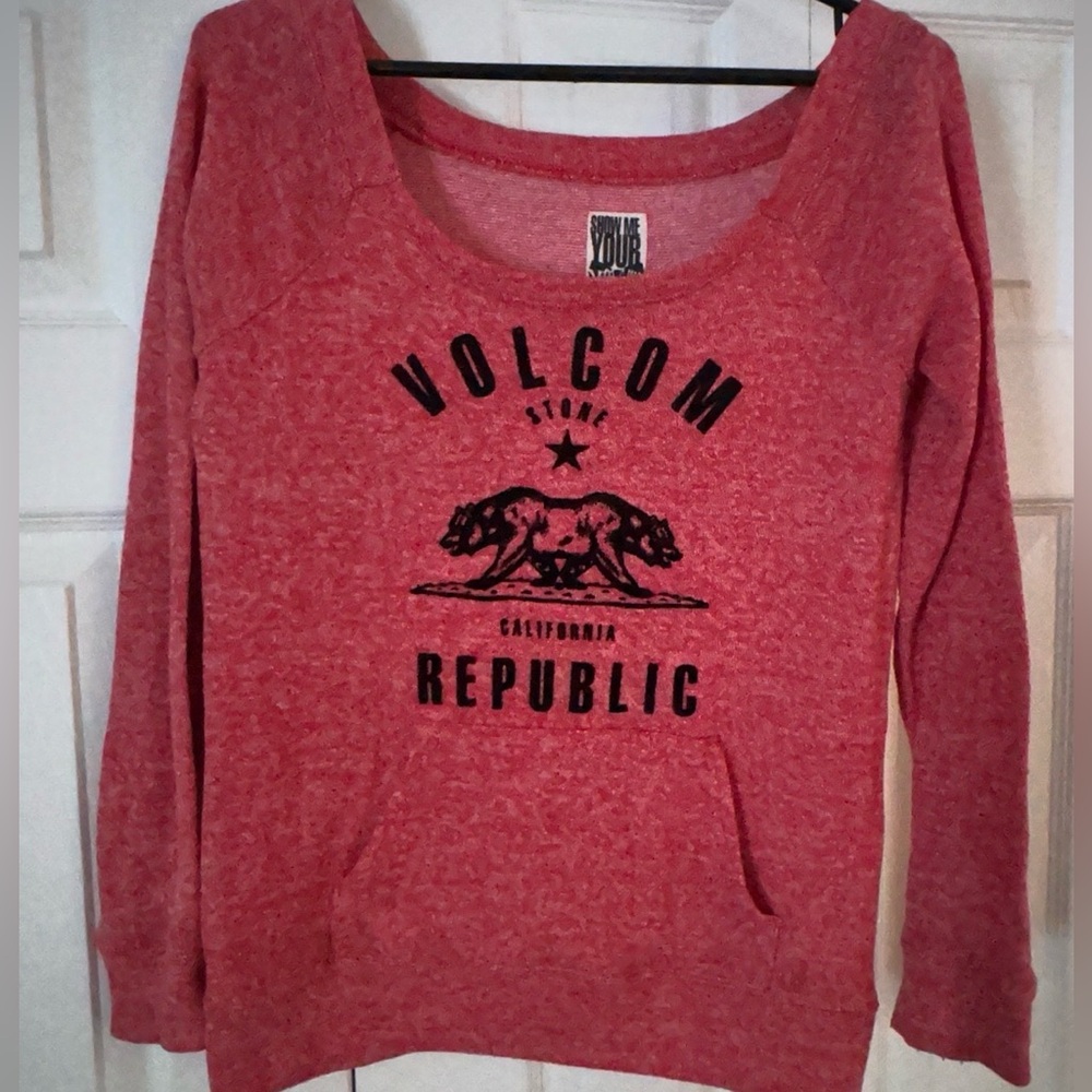 Volcom Pink Knit Top in size S